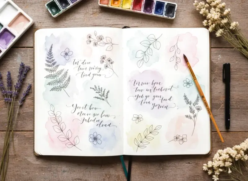 Art journaling jako forma mindfulness. Dowiedz się, jak prowadzić kreatywny dziennik dla lepszego samopoczucia.