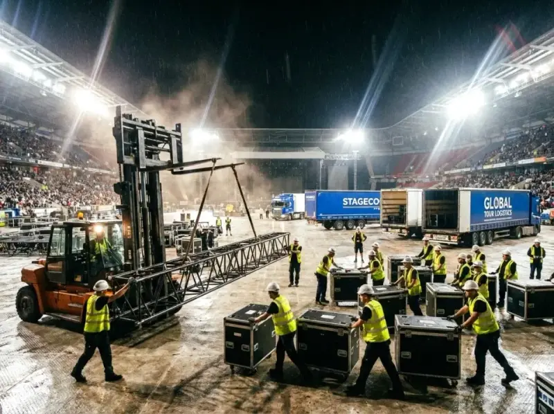 Logistyka trasy stadionowej. Zobacz, jak transportuje się sceny największych gwiazd